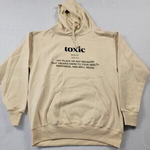 Sugar Flower 'Definition of Toxic' Hoodie Beige Sz M (578)